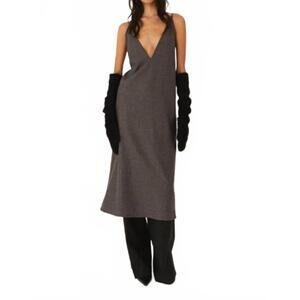 NEW THE GARMENT mitch midi dress in grey melange